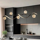 BAMDECOR AD2621 Modern Black Kitchen Island Light with Glass Globe Shade Ceiling Pendant Lights V255-BAM-A2621-BLACK