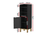 Artiss Bathroom Storage Cabinet Floor Organizer Toilet Corner Adjustable Black FURNI-G-BATH-AZ01-BK
