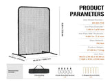 I Screen Baseball for Cage, 7x4 ft Baseball Softball Safety Screen, Body Protector Portable V952-TSBHWIXZX74YWVVBYV0