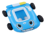 Summer Inflatable Fire Boat Car Shaped Babies Swim Float Boat Pool Float For Kids Blue V1294-YM0703-3111230028311