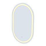 Embellir 2 LED Wall Mirror With Light 50X75CM Bathroom Decor Oval Mirrors Vanity MM-E-WALL-OVAL-LED-5075-X2