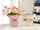 Handcrafted Minimalist Ceramic Vase - Artistic Home Decor Centerpiece V888-ELOSUNG35245