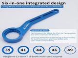 6 In 1 Bike Bottom Bracket Tool, Aluminum Alloy Construction, Six In One All In One Functional V1369-AZ3-W-12230