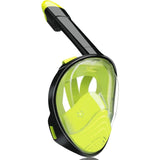 Yellow Full Face Snorkel Mask Swimming Breath Dry Diving Goggle Scuba Glass Anti-Fog AU L V201-W12783338