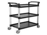 Utility Cart, 300 lbs Load Capacity, 3-tier Utility Plastic Cart with 360&deg Swivel Wheels V952-SXSYTCZHHS3C7ALPWV0