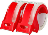 2 Pack Packaging Tape with Dispenser Strong Transparent Adhesive Tape for Boxes Moving Parcels V1258-DP02-BOL-757