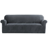 Artiss Sofa Cover Couch Covers 4 Seater Velvet Grey SCOVER-VEL-4-GY