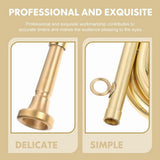 Small Trumpet Bugle Brass Golden Horn Simple Beginner Wind Instrument for School Band Child V1370-AZ4-10239