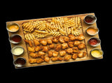 Serving Tray Double Sided Charcuterie Board 8 Sauce Cups Gift V63-920711