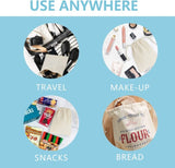 50Pcs 20X30cm Drawstring Storage Bags Calico Bags Linen Tote Gift Bag Bulk V201-W12783644
