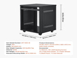 16U AV Rack, 90.7 kg Max Load Capacity, Home Recording Studio Rack with Lockable Caster Wheels, Open V952-LYSJJ16U18YCAXC9D001V0