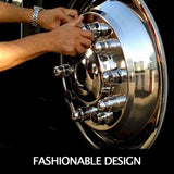 Polished 19.5" 10 Lug Wheel Simulators Stainless Steel Bolt Kit Hubcap Kit Fit for 2005-2020 Ford V952-19.5CBXGLGG000001V0