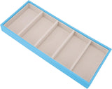 Glasses Organizer Jewelry Tray, 5 Grids Leather Eyeglass Storage Case Sunglass Display Tray and V1259-DP01-A-781