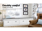 Artiss 2x Shoe Bench Set Flip Drawer White FURNI-P-SHOE-BEN2D-WHX2