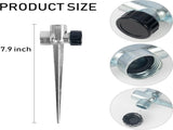 8 Pack 1/2 inch Zinc Alloy Lawn Sprinkler Spike Base, Water Flow Thru Sprinkler for Yard, Lawn, V1258-DP02-C-157
