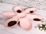 Cat Water Bowl Multiple Case Food Water Feeding Bowl Six Petals Plastic Puppy Food V1370-AZ4-05381