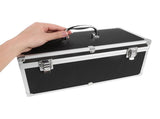 Black Aluminum Alloy Hard Shell Tool Case with Carry Handle for Electronic Technicians and V1370-AZ4-10916