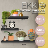 Ekkio Floating Shelf Set of 3 Black V227-2997101014990