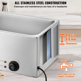 VEVOR Commercial Electric Food Warmer Countertop Buffet 18L 1200W Bain Marie V952-SYSPBWQPTKWFVFYRFV3