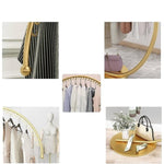 Commercial Clothing Floor-Standing Hanger High Capacity Curved Clothes Bar Storage Rack 160cm V63-844621