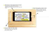 Tablet Desktop Height Adjustable,Foldable Bamboo Drawing Ipad Holder,Multi-Angle Portable V1370-AZ4-01953