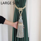 2 Pack Tassel Curtain Tiebacks Holdback Large Handmade Drapery Tie-Backs Rope Home Office Hotel V1258-DP02-C-3031