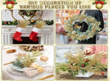 40PCS Glitter Berries Stems and Glitter Artificial Pine Needles Artificial V1192-AZ-W-25841