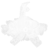 Wedding Flower Basket with White Lace Romantic Lightweight Elegant Basket for Weeding V1294-YM0901-3115210050111