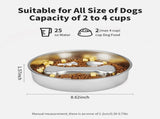 2-in-1 Stainless Steel Dog Slow Feeder & Lick Mat Set of 2 - Dishwasher Safe - Anti-Skid Design for V1258-DP02-BOL-198