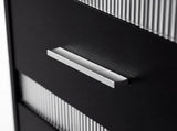 Levede Smart Bedside Table Charging Station Motion Sensor Modern Nightstand NI1075-BK-AU