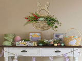 Easter Bunny Wall Hanging, Hand Woven Wicker Hanging Planter, Decorative Storage V1370-AZ4-24826