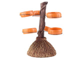 Snack Bowl Holder Halloween Pumpkin Snack Bowl Rack Witch Broom Decor Dessert Bowl Stand for Dining V1294-YM0714-210804ZH03-3