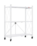 CARLA HOME 3-Tier Foldable Storage Shelf with Wheels for Kitchen, Garage, Pantry or Basement LSB-36253