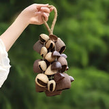 Handmade nutshell wind chime, nutshells rustling in the wind, bringing a touch of mountain forest V1232-GKZSL001