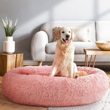 i.Pet Pet Bed Dog Cat 110cm Calming Extra Large Soft Plush Pink PET-BED-D110-PK