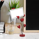 Red Stainless Steel Heart Picture Holder for Tabletop Adornment V1370-AZ4-16974