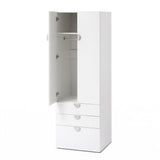 Artiss Wardrobe Cabinet Bedroom Clothes Storage Organiser Cupboard 3 Drawers Shelf Hanging Rod FUR-V-WR02-WH-AB