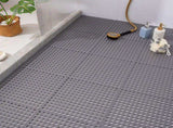 10PCS Suction Cup Floor Mats Anti Slip Plastic Mosaic Bath Mat for Kitchen Bathroom Grey V1294-YM0716-3112220042311