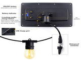 29FT Solar String Lights Outdoor Waterproof Christmas Party Garden Decor V1282-S14-2910-SS-2W
