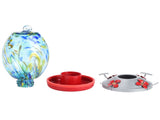 Hummingbirds Water Feeder Colorful Painting Glass Bird Feeding Tool for Garden CourtyardQ2 V1294-YM0901-3111200116912