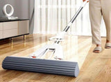 Sponge Mop, Water Absorbing Floor Mop with Extra Large 11-Inch Head, Folding Design for Effortless V1192-AZ-W-29997