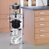 5 Tiers Home Kitchen Pans Pots Storage Rack Durable Metal Wire Shelving Organizer V1294-YM0901-JY03917