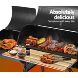 Grillz BBQ Grill 2-In-1 Offset Charcoal Smoker BBQ-SMOKER-OFFSET