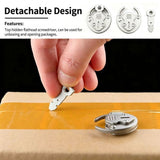 Titanium Alloy Mini Mechanical Lock Portable Compact Security Padlock with Detachable Flathead V1341-ZY-28VB32FM-SILVER-S
