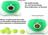 Automatic Dog Ball Launcher with 15 Mini Tennis Balls & Mesh Bag Rechargeable Pet Toy for Small V1107-CS-CWGPQQLV