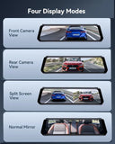12" Black Rear View Mirror Dash Cam with 4K Front and 1080P Rear, GPS, WiFi6 V178-59107