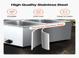 Commercial Food Warmer, 1500W Electric Stainless Steel Steam Food Warmer with Lid, 4-Pan Fast V952-SYSPBWQPTK41SB7R9002V3