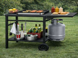 Levede Outdoor Kitchen Cart Mobile Foldable Food Prep BBQ Grill Dining Table ST1016-BK-AU