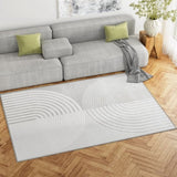 Artiss Rug 160x230cm Area Rug Washable Mat Large Carpet Faux Rabbit Fur Cyril FLR-FFUR01-160X230-WHBK