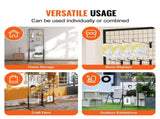 2' x 5.6' Grid Wall Panels Tower, 2 Packs Wire Gridwall Display Racks with T-Base Floorstanding, V952-LSWGQ6878INCNL5GHV0